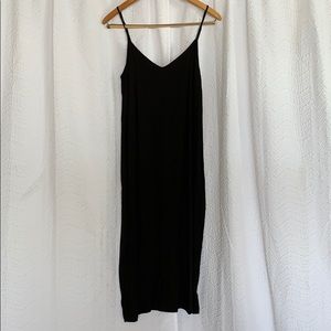 Splendid Cami black midi slip dress